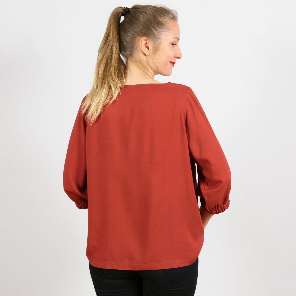 Papierschnittmuster weite Bluse Frau Holly XS-XXL